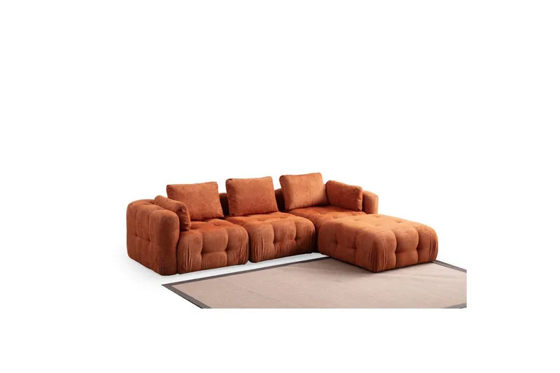 Yvara Soffa med Divan 4-sits, Orange