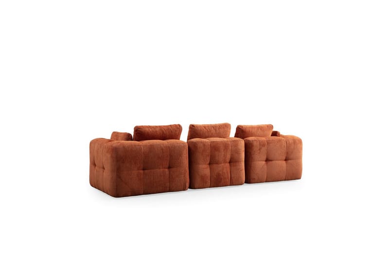 Yvara Soffa med Divan 4-sits - Orange - Möbler - Soffa - Divansoffor & schäslongsoffa