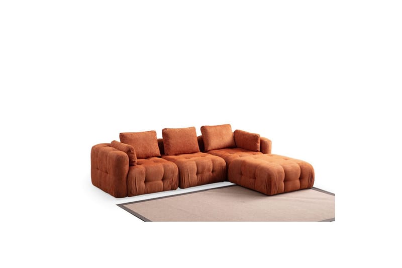 Yvara Soffa med Divan 4-sits, Orange