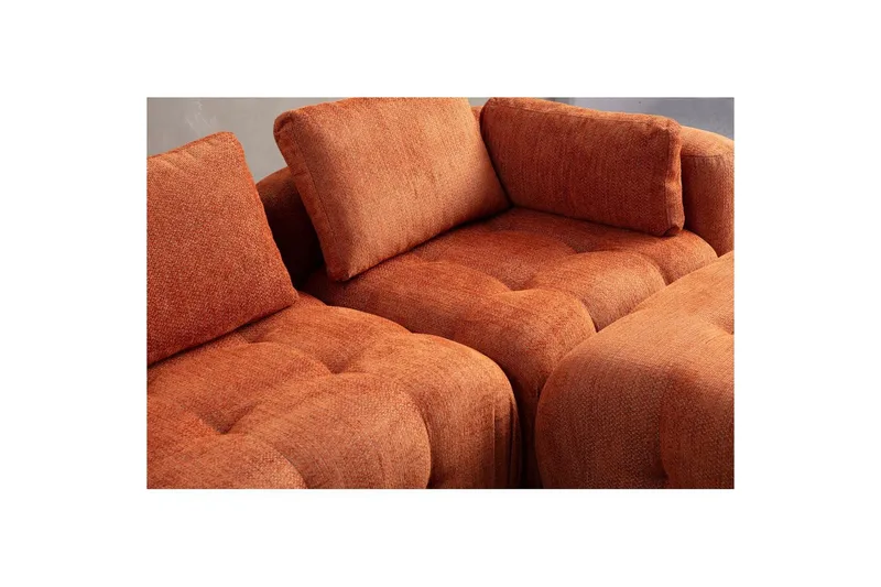 Yvara Soffa med Divan 4-sits - Orange - Möbler - Soffa - Modulsoffor - Komplett modulsoffa