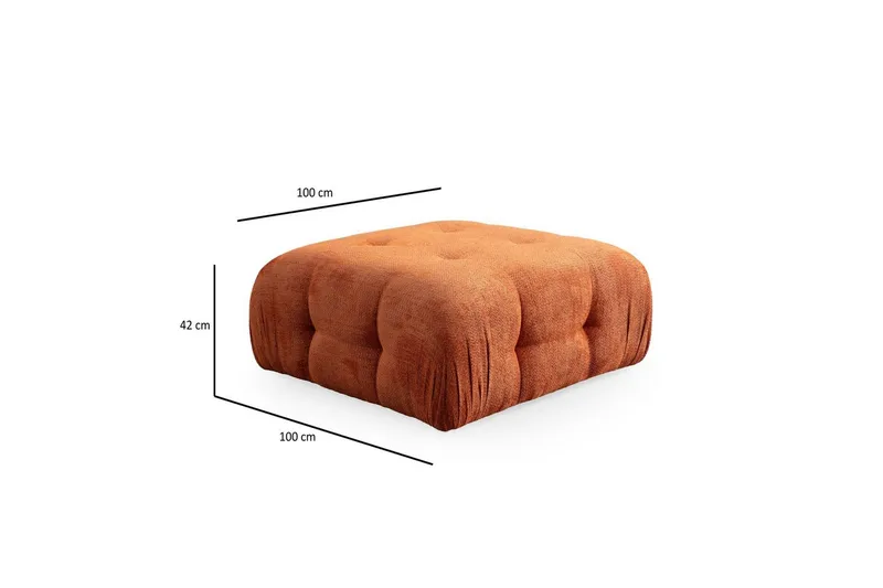 Yvara Soffa med Divan 4-sits - Orange - Möbler - Soffa - Modulsoffor - Komplett modulsoffa