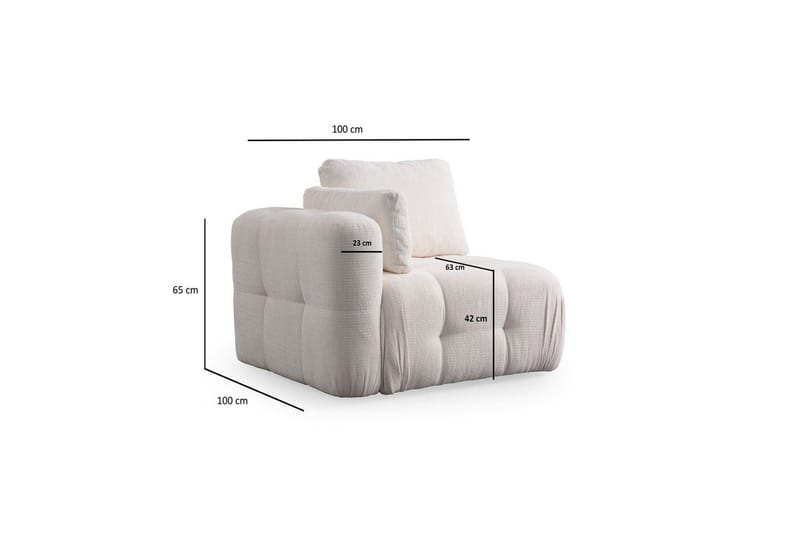 Yvara Soffa med Divan 4-sits - Vit - Möbler - Soffa - Divansoffor & schäslongsoffa