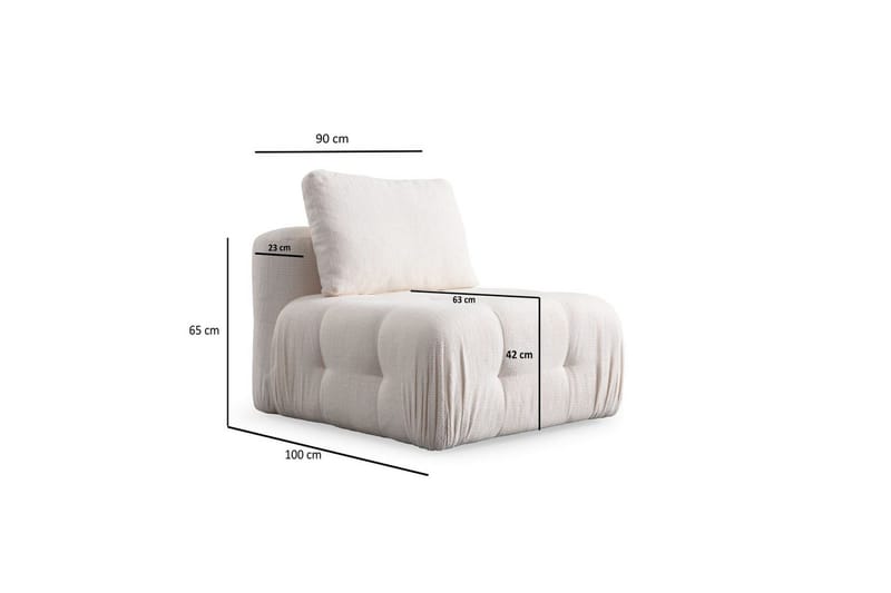 Yvara Soffa med Divan 4-sits - Vit - Möbler - Soffa - Divansoffor & schäslongsoffa