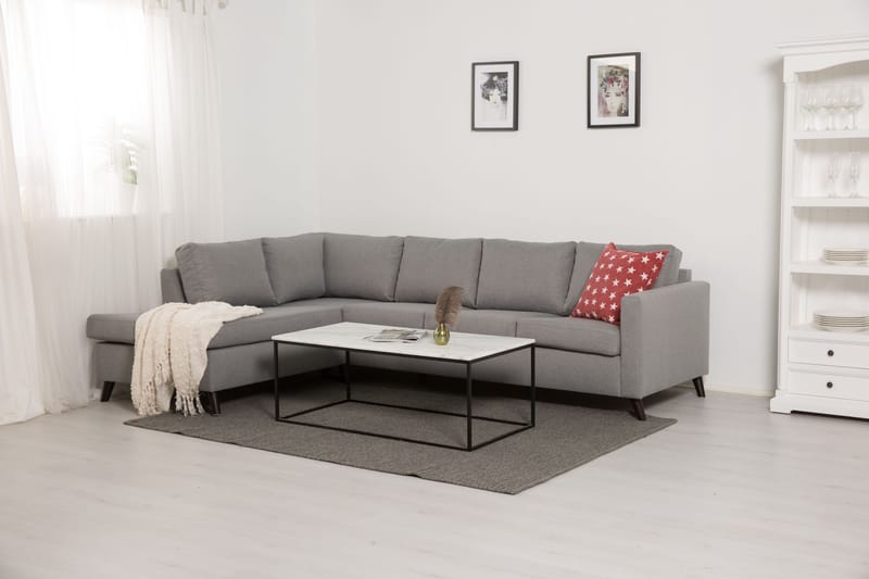 Zero 4-sits Soffa med Schäslong Vänster - Ljusgrå - Divansoffor & schäslongsoffa - 4 sits soffa med divan