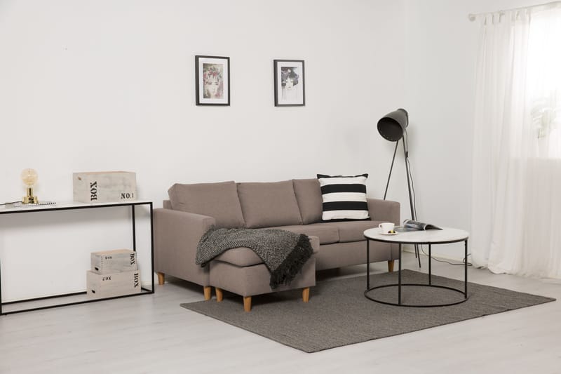 Zero Divansoffa 3-sits Vändbar - Beige - Divansoffor & schäslongsoffa - 3 sits soffa med divan