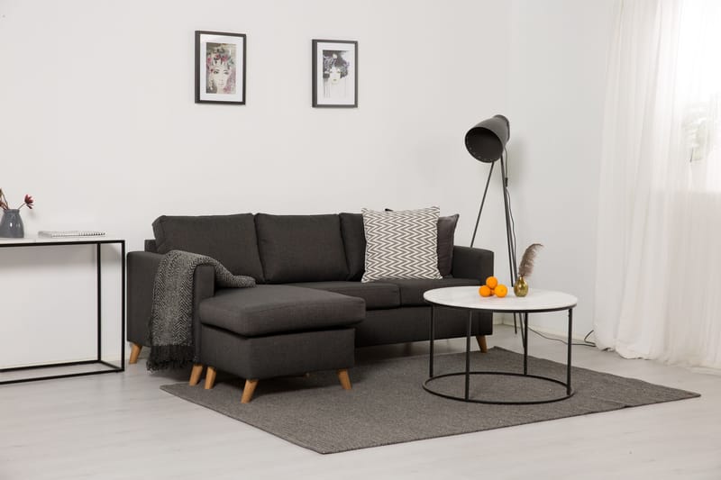 Zero Divansoffa 3-sits Vändbar - Mörkgrå - Divansoffor & schäslongsoffa - 3 sits soffa med divan