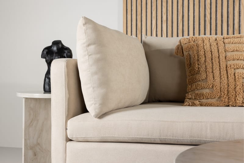 Zero Soffa m. Divan 3-sits Beige - Venture Home - Divansoffor & schäslongsoffa - 3 sits soffa med divan