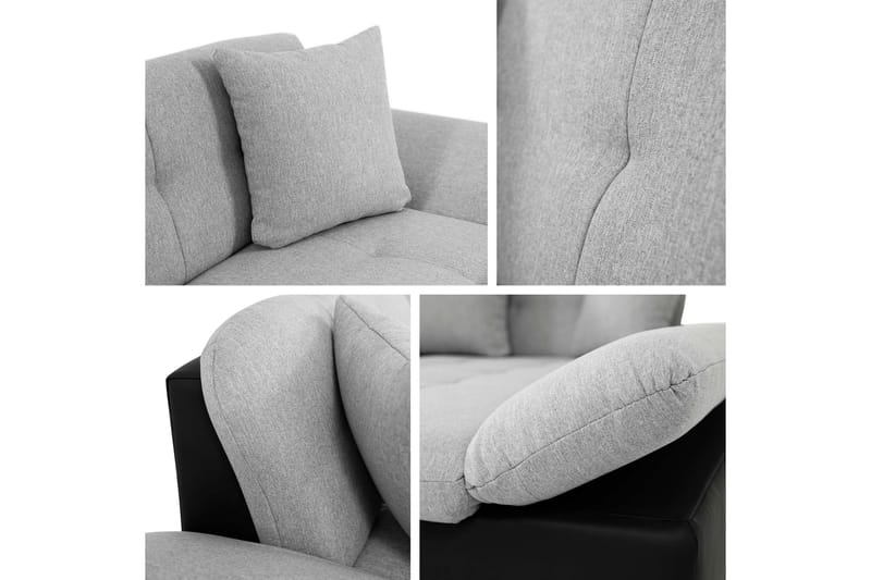 Djerra Bäddsoffa med Schäslong 3-sits i Bouclé - Rosa - Möbler - Soffa - Bäddsoffa