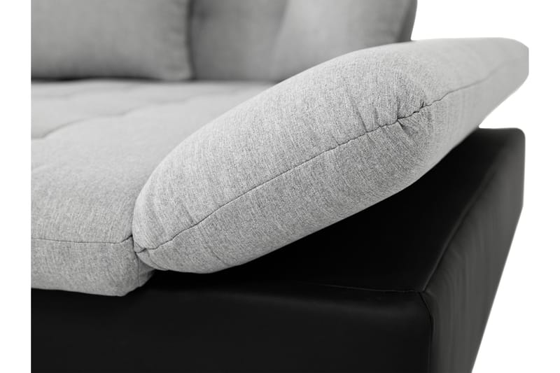 Djerra Bäddsoffa med Schäslong 3-sits i Konstläder - Svart/Grå - Möbler - Soffa - Bäddsoffa