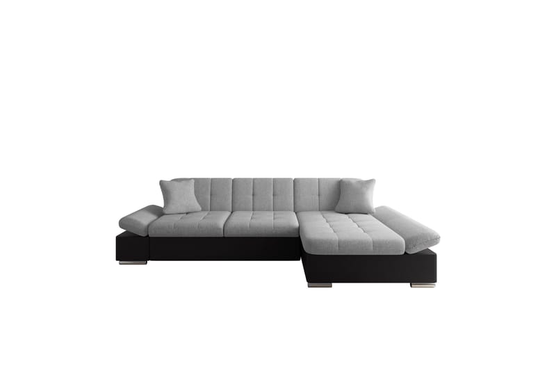 Djerra Bäddsoffa med Schäslong 3-sits i Konstläder - Svart/Grå - Möbler - Soffa - Bäddsoffa