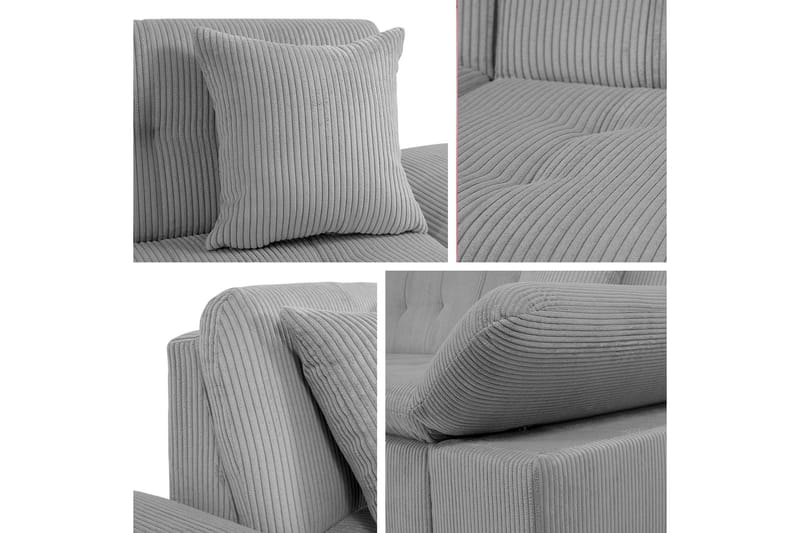 Djerra Soffa med Divan 3-sits - Flerfärgad/Beige - Möbler - Soffa - Divansoffor & schäslongsoffa