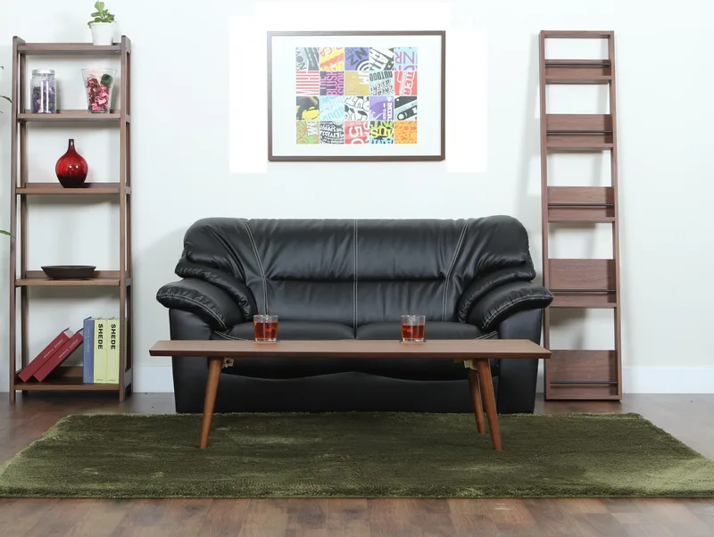 Dominic soffa 2-sits - Svart konstläder - Svart - Möbler - Soffa - Skinnsoffor