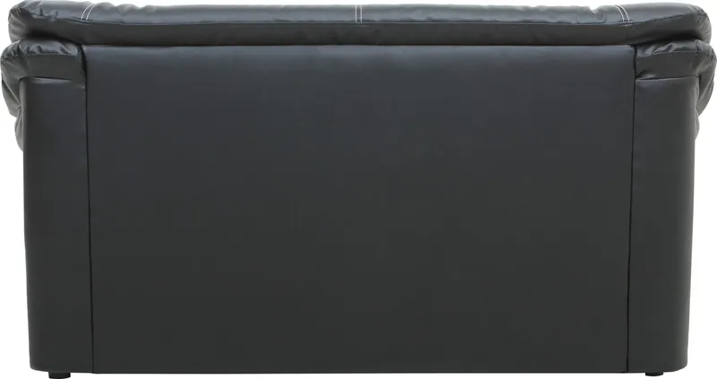 Dominic soffa 2-sits - Svart konstläder - Svart - Möbler - Soffa - Skinnsoffor