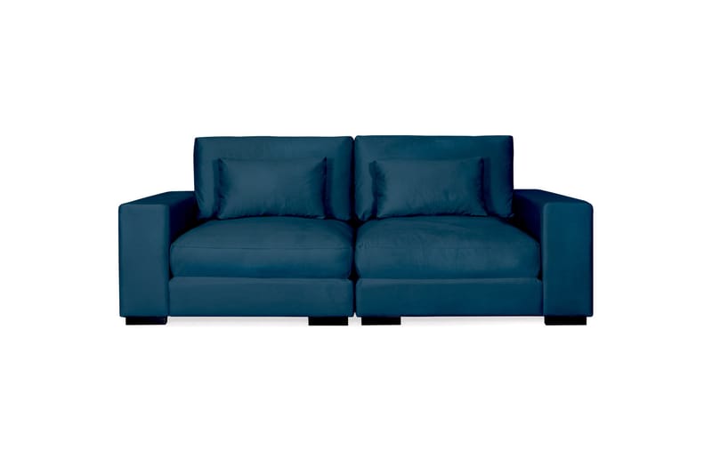 Dubai 2-sits soffa sammet - Blå - Sammetssoffa - 2 sits soffa