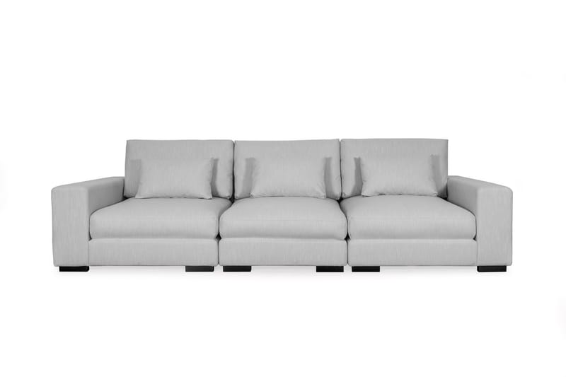 Dubai 3-sits soffa - Ljusgrå - 3 sits soffa