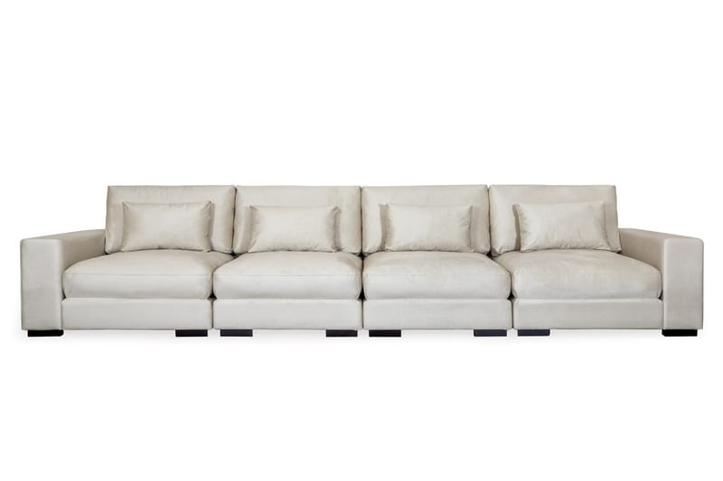Dubai 4-sits soffa sammet - Vit - Möbler - Soffa - Sammetssoffa