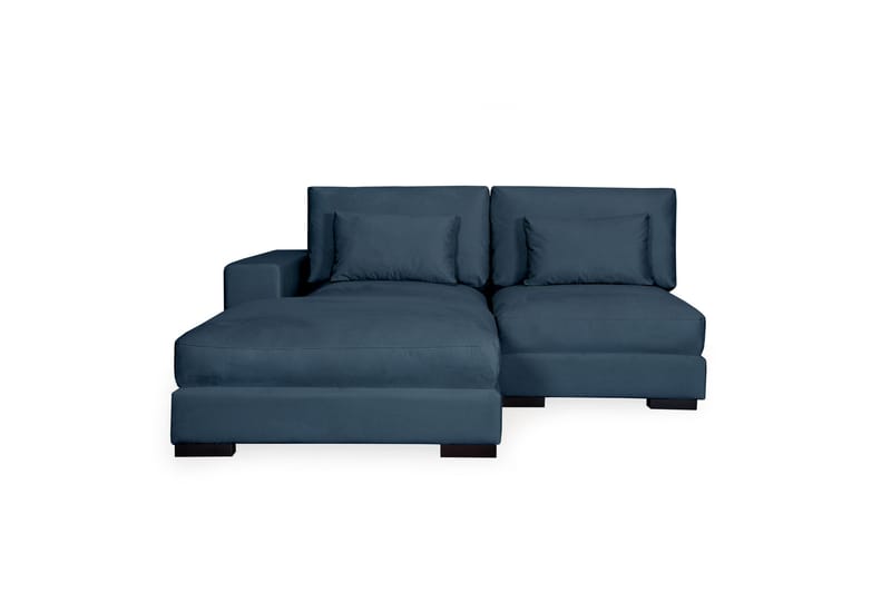 Dubai Divansoffa Höger Sammet - Blå - Möbler - Soffa - Divansoffor & schäslongsoffa