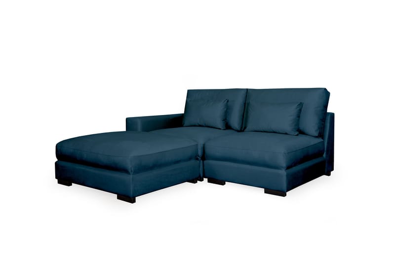 Dubai Divansoffa Höger Sammet - Blå - Möbler - Soffa - Divansoffor & schäslongsoffa