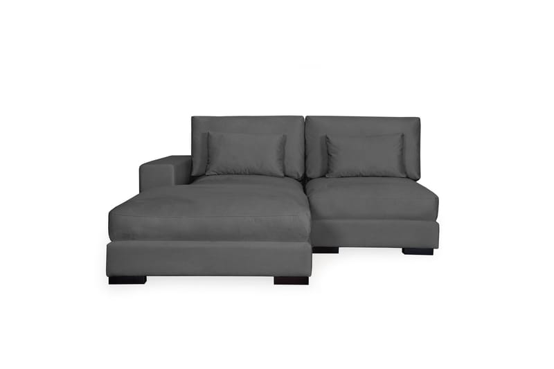 Dubai Divansoffa Höger Sammet - Mörkgrå - Möbler - Soffa - Divansoffor & schäslongsoffa