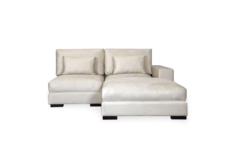 Dubai Divansoffa Vänster Sammet - Vit - Möbler - Soffa - Divansoffor & schäslongsoffa