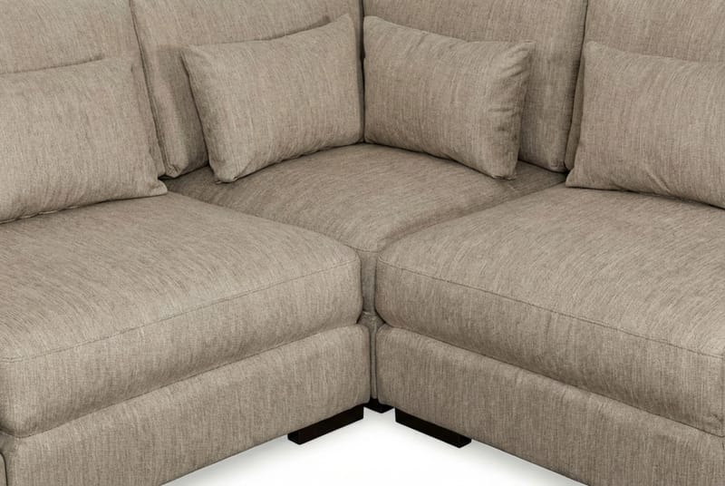 Dubai Hörnsoffa Extra Djup i Chenille - Brun - Möbler - Soffa - Hörnsoffa