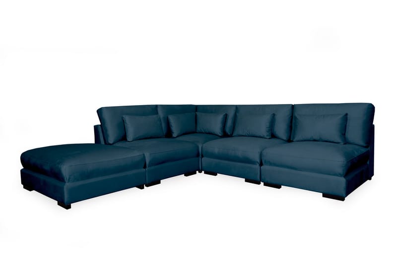 Dubai Schäslongsoffa Höger Sammet - Blå - Möbler - Soffa - Divansoffor & schäslongsoffa