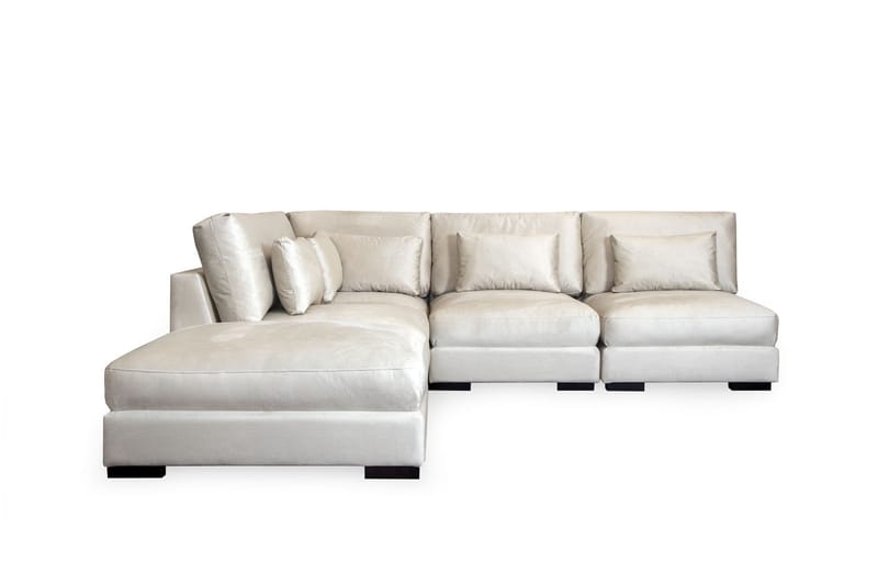 Dubai Schäslongsoffa Höger Sammet - Vit - Möbler - Soffa - Divansoffor & schäslongsoffa