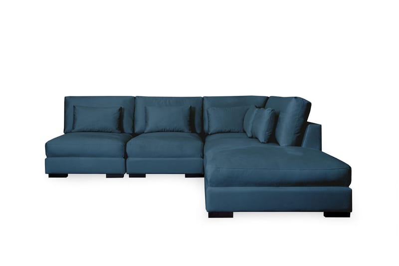 Dubai Schäslongsoffa Vänster Sammet - Blå - Sammetssoffa - Divansoffor & schäslongsoffa - 4 sits soffa med divan