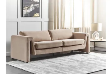 Durran Soffa 3-sits - Beige/Svart - Möbler - Soffa - Sammetssoffa