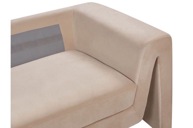 Durran Soffa 3-sits - Beige/Svart - Möbler - Soffa - Sammetssoffa