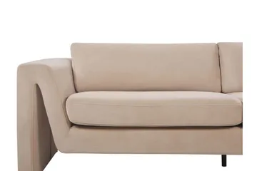 Durran Soffa 3-sits - Beige/Svart - Möbler - Soffa - Sammetssoffa