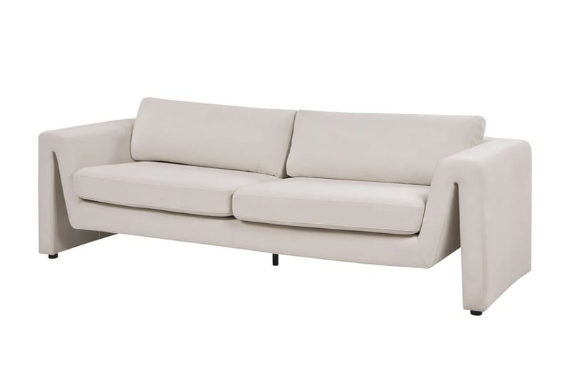 Durran Soffa 3-sits - Beige/Svart - Möbler - Soffa - Sammetssoffa