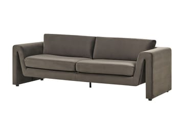 Durran Soffa 3-sits - Grå/Svart - Möbler - Soffa - Sammetssoffa