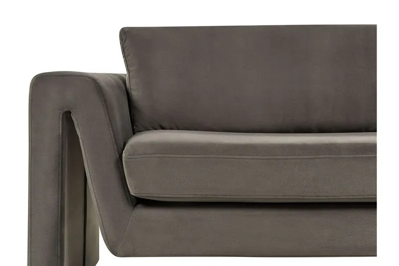 Durran Soffa 3-sits - Grå/Svart - Möbler - Soffa - Sammetssoffa