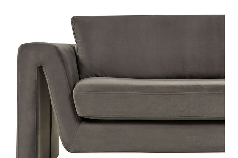 Durran Soffa 3-sits - Grå/Svart - Möbler - Soffa - Sammetssoffa
