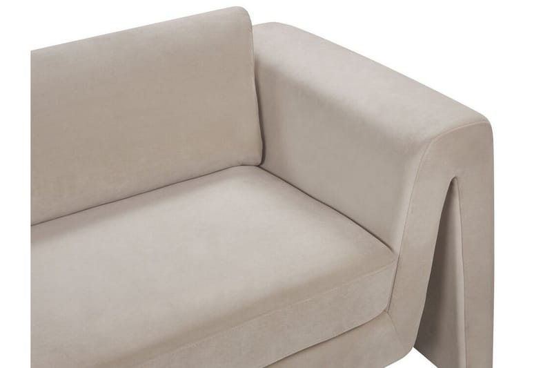 Durran Soffa 3-sits - Taupe/Svart - Möbler - Soffa - Sammetssoffa