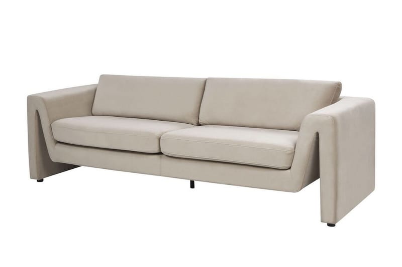 Durran Soffa 3-sits - Taupe/Svart - Möbler - Soffa - Sammetssoffa