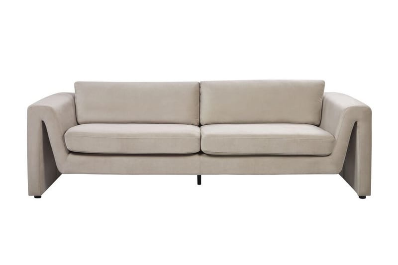 Durran Soffa 3-sits, Taupe/Svart
