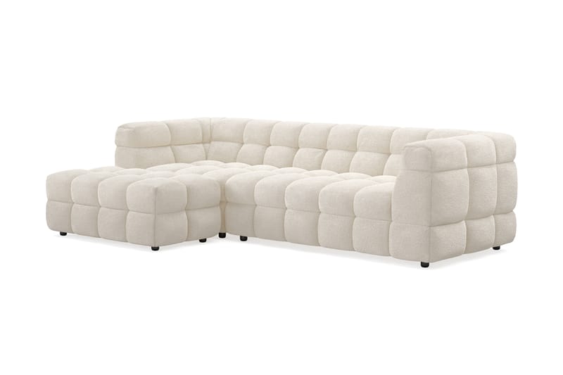 Elise 3-sits Bubblig Soffa med Divan Vänster - Beige Teddy - Möbler - Soffa - Divansoffor & schäslongsoffa