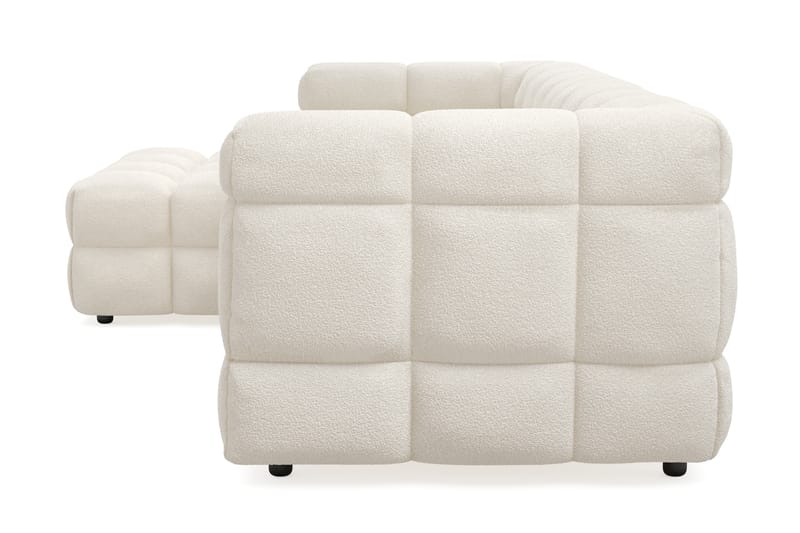 Elise 3-sits Bubblig Soffa med Divan Vänster - Beige Teddy - Möbler - Soffa - Divansoffor & schäslongsoffa