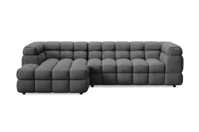 Elise 3-sits Bubblig Soffa med Divan Vänster - Mörkgrå - Möbler - Soffa - Divansoffor & schäslongsoffa