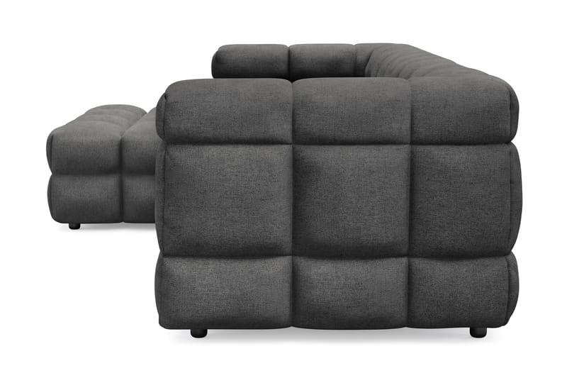 Elise 3-sits Bubblig Soffa med Divan Vänster - Mörkgrå - Möbler - Soffa - Divansoffor & schäslongsoffa