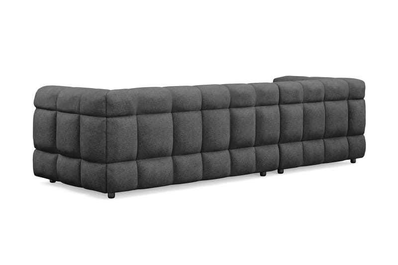 Elise 3-sits Bubblig Soffa med Divan Vänster - Mörkgrå - Möbler - Soffa - Divansoffor & schäslongsoffa