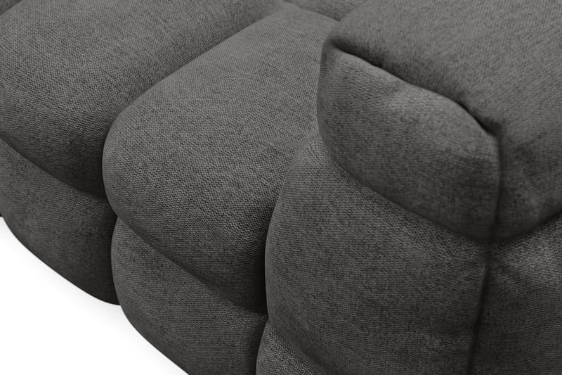 Elise 3-sits Bubblig Soffa med Divan Vänster - Mörkgrå - Möbler - Soffa - Divansoffor & schäslongsoffa
