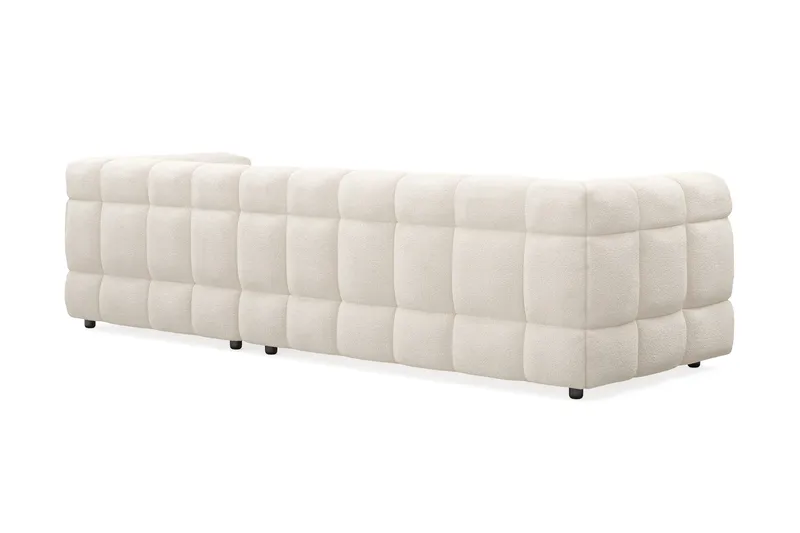 Elise 4-sits Bubblig Soffa med Divan Höger - Beige Teddy - Möbler - Soffa - Divansoffor & schäslongsoffa