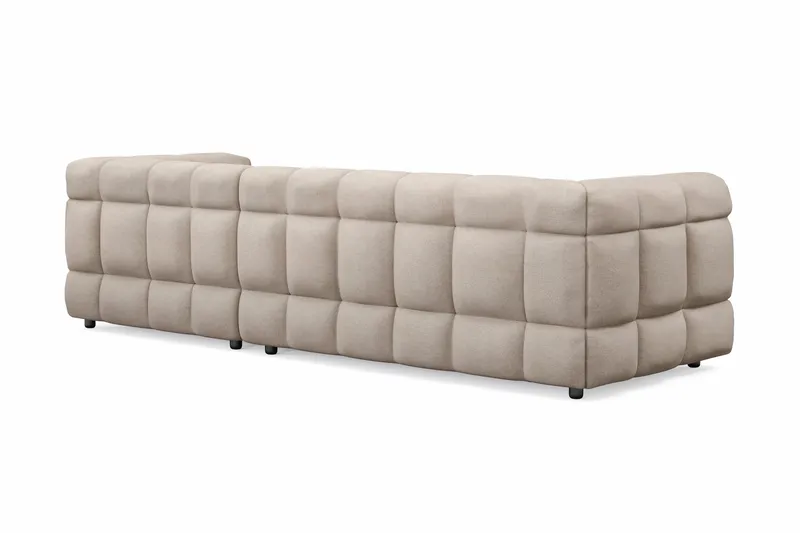 Elise 4-sits Bubblig Soffa med Divan Höger - Beige - Möbler - Soffa - Divansoffor & schäslongsoffa