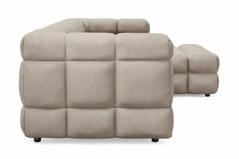 Elise 4-sits Bubblig Soffa med Divan Höger - Beige - Möbler - Soffa - Divansoffor & schäslongsoffa