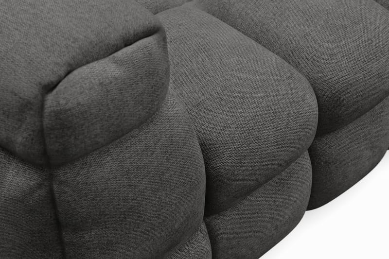 Elise 4-sits Bubblig Soffa med Divan Höger - Mörkgrå - Möbler - Soffa - Divansoffor & schäslongsoffa