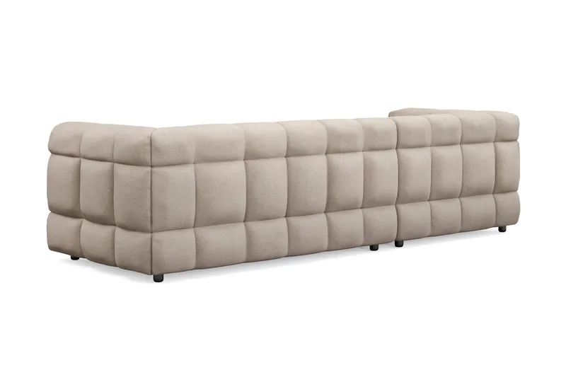 Elise 4-sits Bubblig Soffa med Divan Vänster - Beige - Möbler - Soffa - Divansoffor & schäslongsoffa