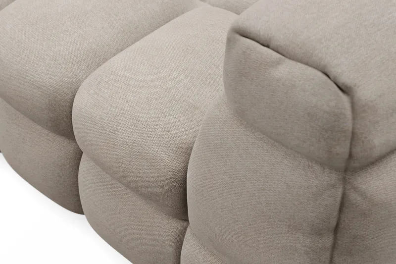 Elise 4-sits Bubblig Soffa med Divan Vänster - Beige - Möbler - Soffa - Divansoffor & schäslongsoffa